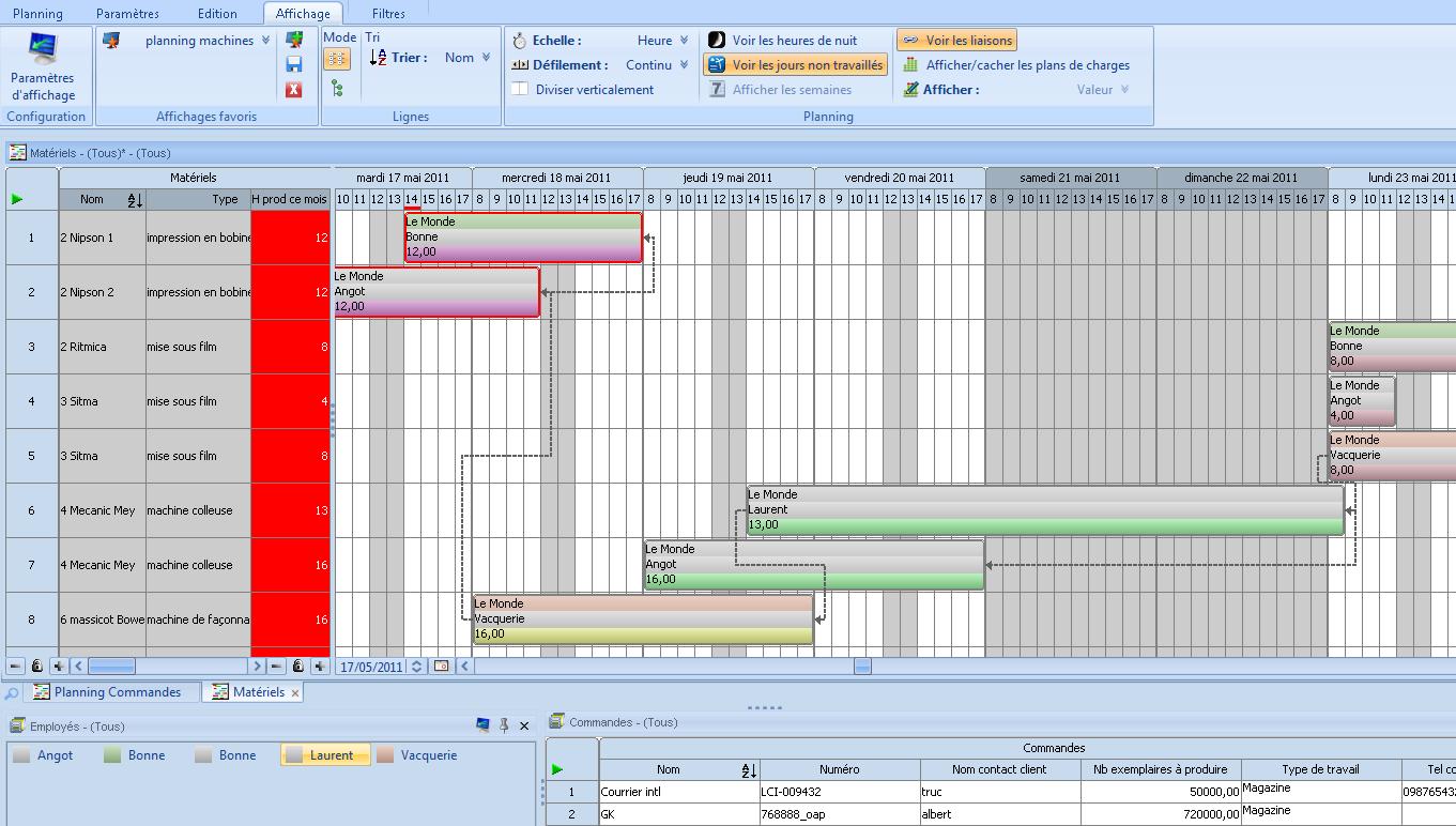 exemple planning livraison